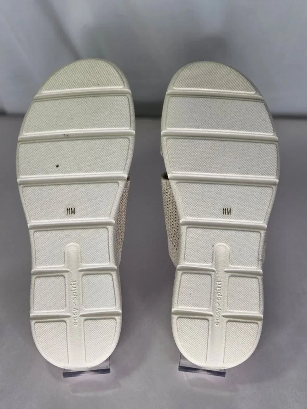 Easy Spirit Amari Sporty Flat Slide Sandals - Light Natural